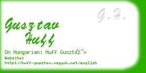 gusztav huff business card